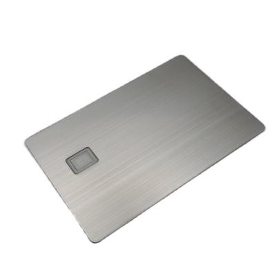 China China Hot Sale Customizable Metal Credit Card High Quality Brushed Silver Metal Credit Card for sale