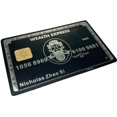 China China Wholesale Custom 4442 4428 Chip Metal Credit Card for sale