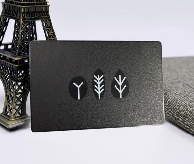 China China Silver Laser Cut Brushed Metal Stainless Steel VIP Membership Card for sale