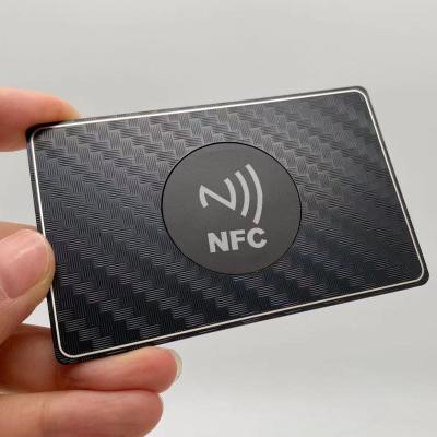 China China Contactless IC Smart RFID Identification Chip NFC Metal Business Card for sale