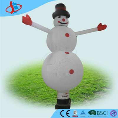 China White inflatable outdoor santa claus / inflatable advertising signs with Snowman for sale