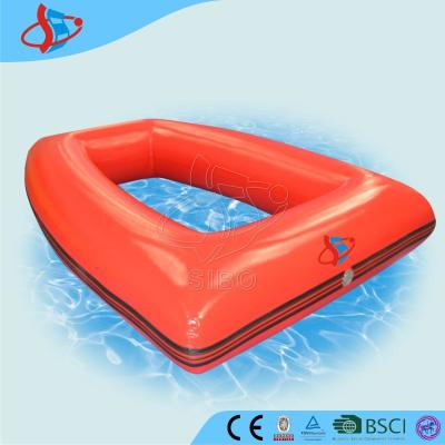 China Children Square Inflatable Water Games Yellow For Swimming Pool for sale