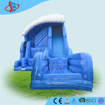 China Reinforced Inflatable Dry Slides Wave Shape For Amusement Park for sale