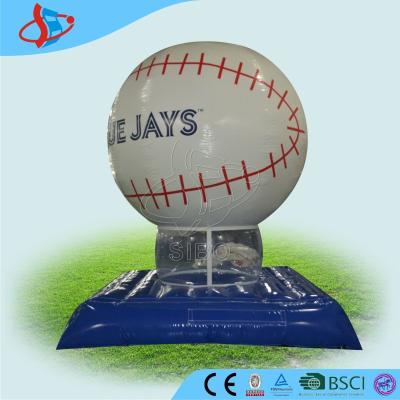 China PVC Customized Inflatable Advertising Balloons White Inflatable Baseball Shape For Sport for sale