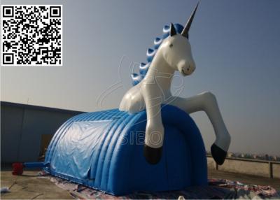 Chine Tente gonflable protégeant du vent d'événement, tente bleue de cheval de bande dessinée de bâche de PVC à vendre