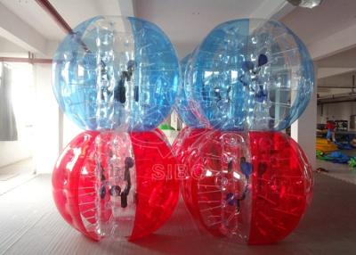 China Tope inflable del cuerpo de 2 de los colores de la bola del claro bolas inflables rojas de parachoques del PVC en venta