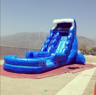 China 0.55+0.4pvc Rental Business Summer Gadgets Adult Inflatable Water Slide With Water - Proof Material for sale