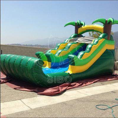 China Aquapark Blow Up Water Slides /0.55 PVC Tarpaulin Garden Water Slides CE for sale