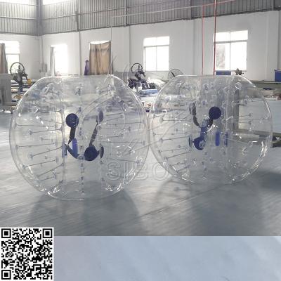 China Bola de parachoques inflable blanca de la lona clara del PVC para el OEM/el ODM de la diversión del agua en venta