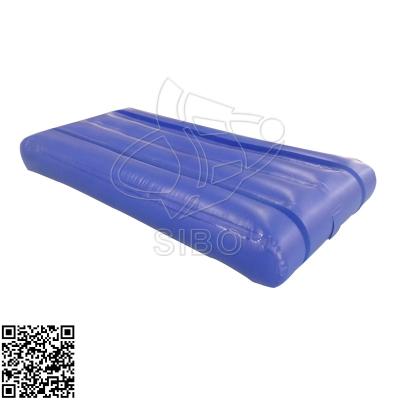 China Dark Blue Safety Pvc Inflatable Floating Mat Inflatable Aqua Park 3 Years Warranty for sale