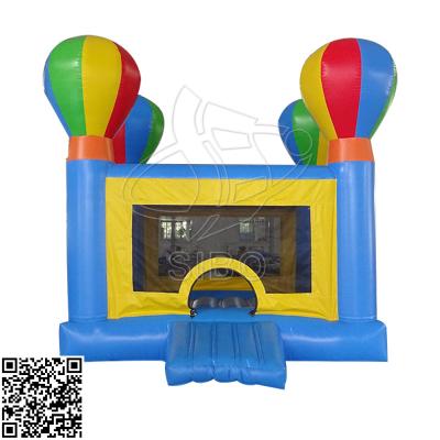 China Funny Pvc Inflatable Bounce House With Balloon Top Kids Jumper House Play for sale