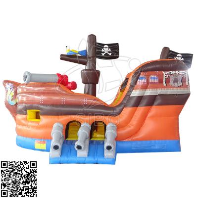 China Boat Shaped Inflatable Jumping Bouncy Castle For Amusement Park Eco - Friendly for sale