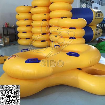 China Anillo inflable del tubo del río del anillo anaranjado de la nadada perfecto para la playa y la piscina en venta