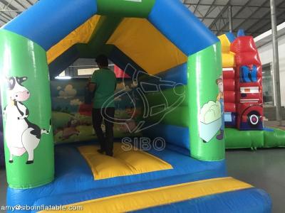 China Durable Inflatable Kids / Childrens Bouncy Castle With Slide Safety Fire Proof for sale