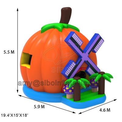 China Popular Inflatable Bouncy Castle Pumpkin Bouncer House Use Pvc Tarpaulin Material for sale