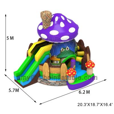 China Sibo Inflatable New Products Mushroom Bouncer Castle With Slide Backyard Activity Equipment for sale