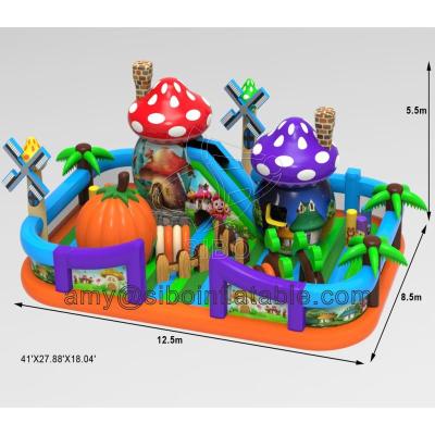 Cina Popolare combinato dei più grandi buttafuori gonfiabili divertenti nella città gonfiabile di divertimento del parco di spettacolo dei bambini in vendita