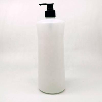 China 1000ml Cosmetic Elegant Empty Shampoo / Big Hot Sale Shampoo Bottles HDPE White Detergent Bottles With Pump Sprayer For Cosmetic for sale