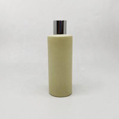 China Hot Selling 250ml PET Elegant Empty Cosmetic Packaging White Frosted Toner Packaging Plastic Bottles With Ribbon Caps For Cosmetic Packaging Use for sale