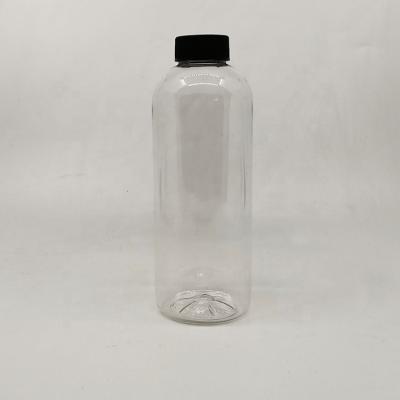 China Hot Sale BEVERAGE/JUICE/MILK/TEA Transparent Empty 500ml PET Beverage Stylish Plastic Bottles Juice Tea Milk Liquid Packing Bottles With Screw Tops for sale