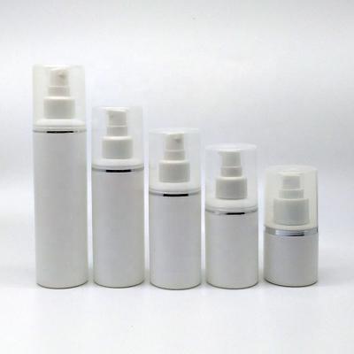 China Cosmetic Hot Selling HDPE 150ml Empty White Perfume Plastic Bottles Small Shampoo Bottles With Full Cover Sprayer For Cosmetic Use for sale