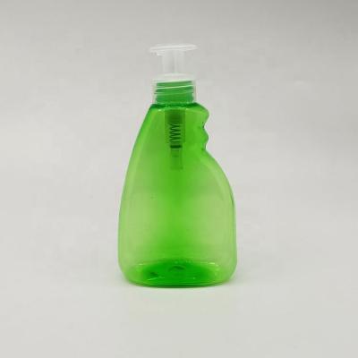 China Hot Selling PET 300ml Irregular Shape Empty Clear Transparent Sanitizer Bottles Sanitizer Bottles With Pump Sprayer For Hand Soap for sale