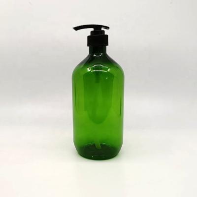 China Factory Direct Sale Empty Transparent Green Huge 1L Shampoo Bottles Lotion Bottles With Pump Sprayers For Shower Lition Use for sale