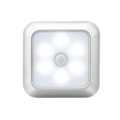 China Emergency 6 LED Night Lights PIR Motion Sensor Light Battery for Cabinet Wardrobe Stair Hallway Cabinet Night Lamp for Home Bedroom for sale