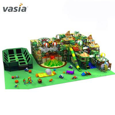 China Large Plastic Playground Slide Trampoline Park Indoor Playground Jungle Gym for sale