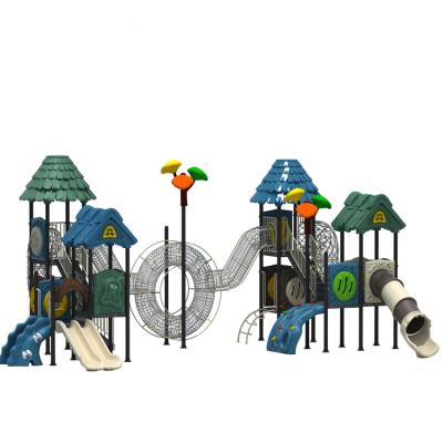 China 2021 High Level Kids Plastic Outdoor Playsets Safe Playground With Plastic Slide for sale