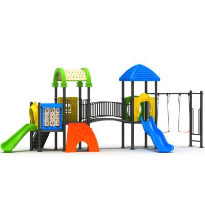 China 2020 Supermarket HUAXIA Plastic Kids Slides Games Galvanized Pipe Outdoor Playground Equipment For Kids for sale