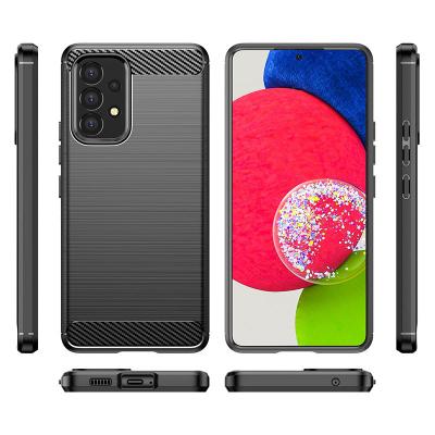 China Hot Sale Carbon Fiber Cover Cell Phone Shockproof Soft Tpu Phone Case Shockproof Phone Case For For Samsung a13 a23 a33 a53 a73 m23 s22 plus for sale