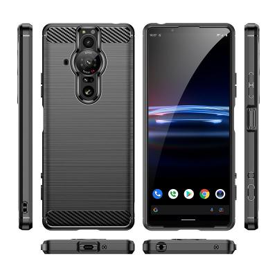 China High Quality Shockproof Carbon Fiber TPU Phone Case For Sony Xperia Pro XZ2 Soft TPU Premium Case Back Cover for sale