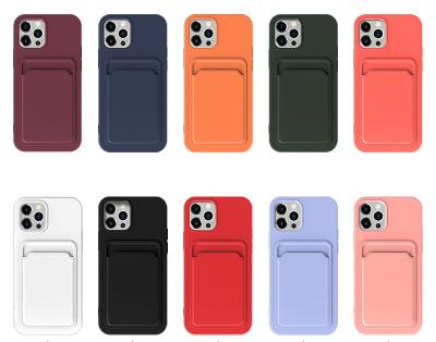 China Shockproof Customize Card Holder TPU Card Holder Wallet Fundas Phone Case For iPhone 14 15 pro Max Coque Wallet Case for sale