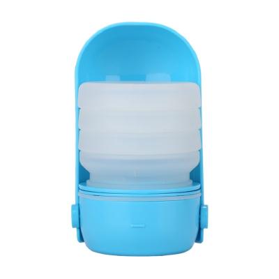 China 2022 Pets Automatic Travel Water Bottle With Collapsible Bowl Holder Drinks Cup Tray Stand Attachment for sale