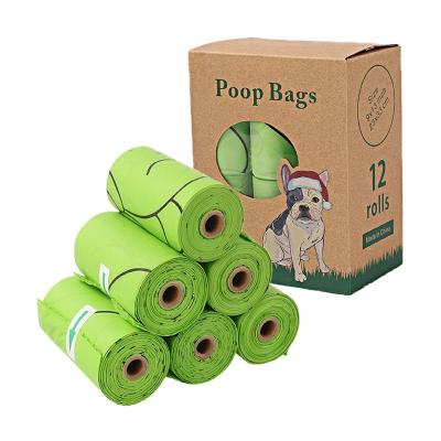 China Viable Wholesale Dog Poop Bags Dispenser Refill Rolls Compostable Biodegradable Bag Leak Proof Eco Friendly Doggie Waste Bag for sale