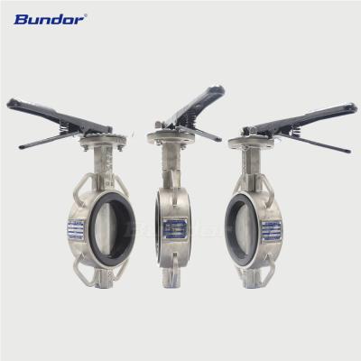 China Easy Installation Bundor ANSI 150 Manual Wafer ggg40 Butterfly Valve for sale