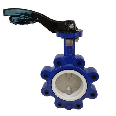 China General Bundor dn50 pn16 iron butterfly valve sewage lug type malleable butterfly valve for sale