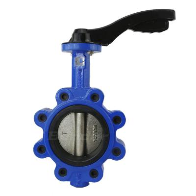 China General Bundor Ductile Iron Body 4 Inch DN100 PN 10 Hook Handle Operated Butterfly Valve for sale