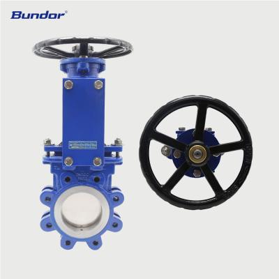 China Bundor DN100 Water Knife Gate Valve Hook Type Wafer Mud High Efficiency Valves for sale