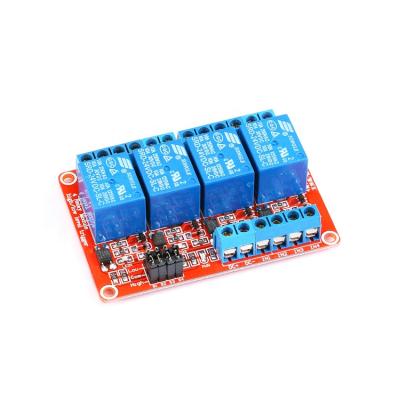 China New and Original High Low Level Trigger with Optical Coupler Relay Output 24V 4 Channel Relay Module for 4 Way Relay Module 24V 4 Way Electronic Relay Module for sale