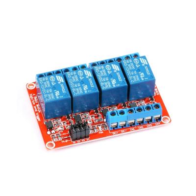 China New and Original High Low Level Trigger with Optical Coupler Relay Output 12V Channel Relay Module 4 Way Relay Module 4 Way Relay Module for sale