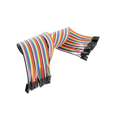 China Electronic Male to Female to Female 40 Pin Breadboard 2.54mm Pitch Dupont Jumper Wire Kit Ribbon Cable for sale