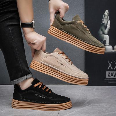 China Fashion Trend Wen Zhou Fashion Thick Bottomed Men Shoes Custom Made Walking Men's Casual Shoes for sale