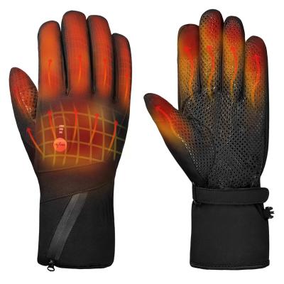 China Men 2020 New Fashion Style Leather Sports Ski Heating Gloves For Men's Winter Warm Outdoor Work/Sports Hand Skiing Enthusiast Gloves for sale