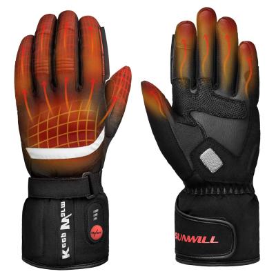 China Men's Custom Warmful Soft Unisex Waterproof 7.4V 2200mAh Recycle Battery Motorcycle Sport Fishing Ski Heating Gloves for sale