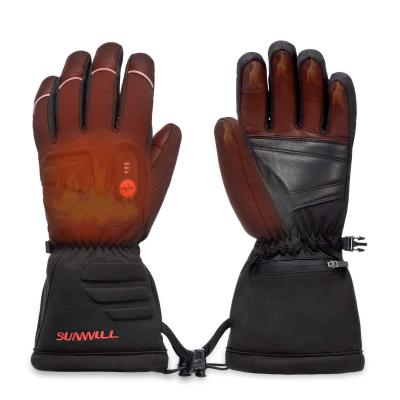 China Men Customized 8 Hours Heated Gloves Motorcycle/Skiing/Snowmobile Sports Heated Gloves Battery Heating Winter Gloves for sale