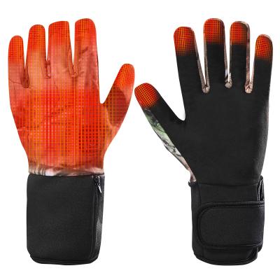 China Adult Lightweight Waterproof Winter Hunting Gloves With Battery Heating Function for sale