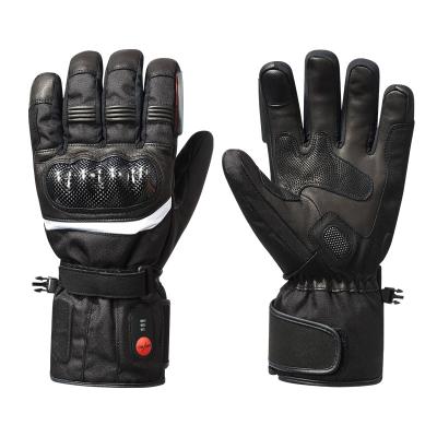 China Wear Resistant Outdoor Touch Screen Rechargeable Lithium Battery Motorcycle Heated Gloves for sale