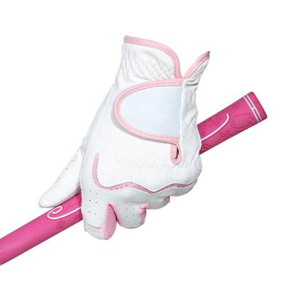 China Feel Golf Gloves Soft Comfortable Golf Glove Custom Design Genuine Leather Golf Gloves For Kids for sale